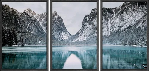Vista 31 de wall26 Lienzo enmarcado para pared, juego de arte de selva, rana, hoja de palmera, naturaleza, desierto, arte moderno, realismo, decorativo