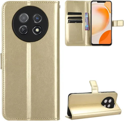 Vista 36 de Funda para Honor X50i, funda de cuero con tapa para Honor X50i 5G CRT-AN00 Case Gold Oro