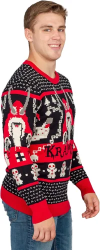 Vista 3 de Ripple Junction suéter tejido estilo Krampus de Navidad feo