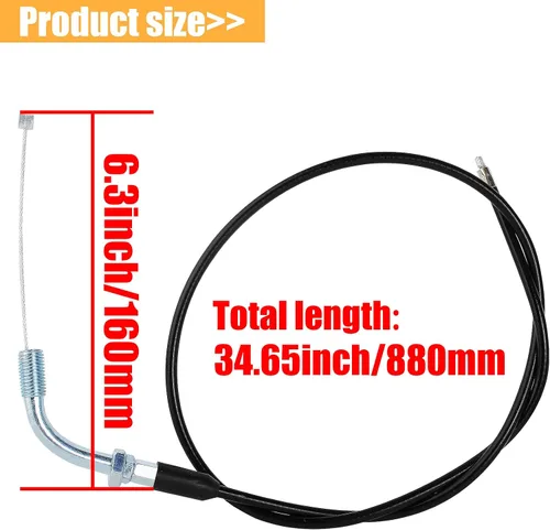 Vista 3 de Juego de cables de agarre con mango de acelerador giratorio para Pit Dirt Mini Pocket de 4 tiempos, bicicleta, Quad ATV 50cc 60cc 66cc 90cc 110cc