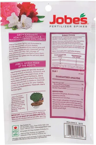 Vista 2 de Jobe'S Plant Food Azalea, Camellias y rododenron Spikes 9-8-7 Spike 10 / Pack