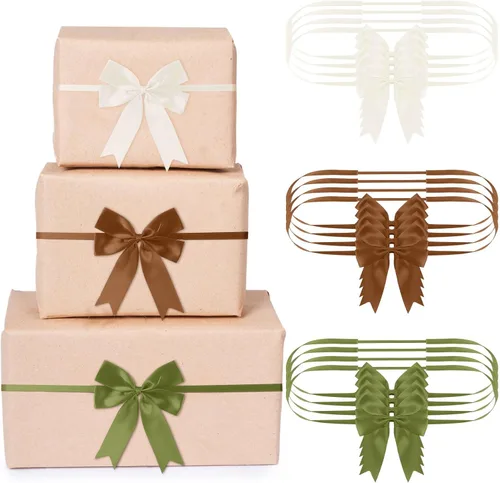 Vista 10 de Jetec 24 Piezas de Arcos Elásticos Navideños para Cajas de Regalo, Lazos Elásticos con Arcos para Cajas de Regalo, Adornos Navideños