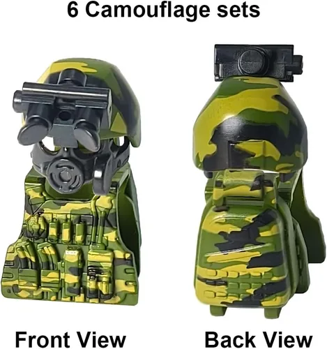Vista 6 de Paquete de 390 piezas de armas militares, bloques de construcción, juego de armas del ejército, conjunto de equipo de soldado, kit de accesorios