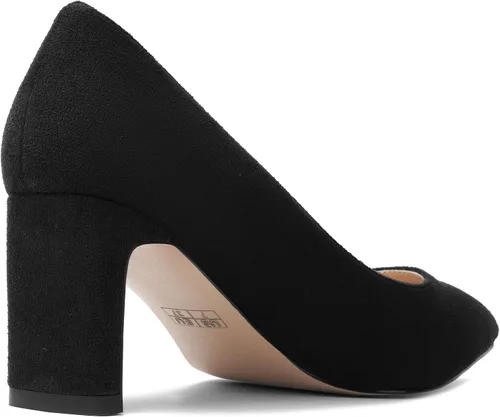 Vista 5 de MOVINSTEPS Zapatos de tacón medio con puntera puntiaguda de gamuza para mujer, de 2.5 pulgadas