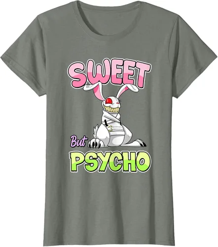 Vista 14 de Sweet But Psycho Shirt Bunny Creepy Gothic Rabbit Funny T-Shirt