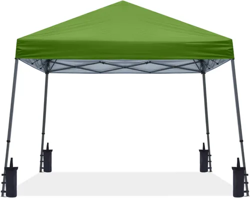 Vista 12 de ABCCANOPY - Toldo autodesplegable y estable para exteriores, base de 10 x 10 pies, parte superior de 8 x 8 pies, color blanco