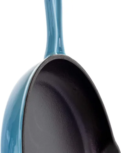 Vista 5 de MegaChef Sartén de hierro fundido esmaltado, 10.25 pulgadas, azul