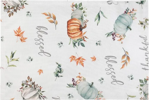Vista 3 de Avanti Linens - Manteles individuales, decoración del hogar inspirada en otoño, juego de 4 (colección Grateful Patch)