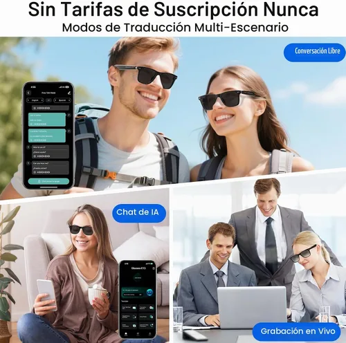 Vista 6 de Gafas inteligentes de traducción AI - 164 idiomas en tiempo real