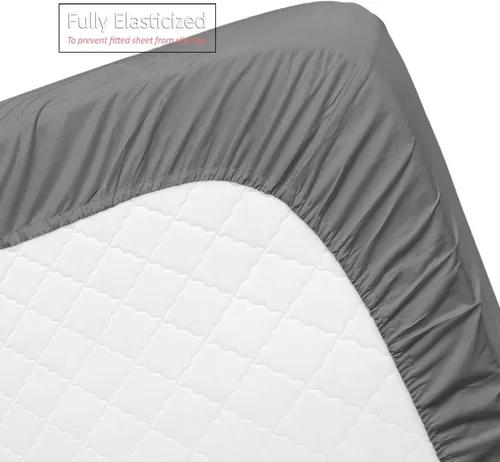 Vista 7 de Nestl Juego de sábanas tamaño individual – Juego de 4 piezas de sábanas de microfibra suave con bolsillo profundo – Sábanas y fundas de almohada