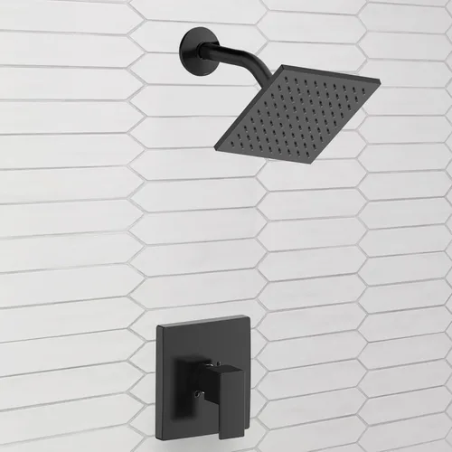 Vista 4 de Design House 597096 Karsen II - Moldura de ducha con válvula de un solo mango, color negro mate