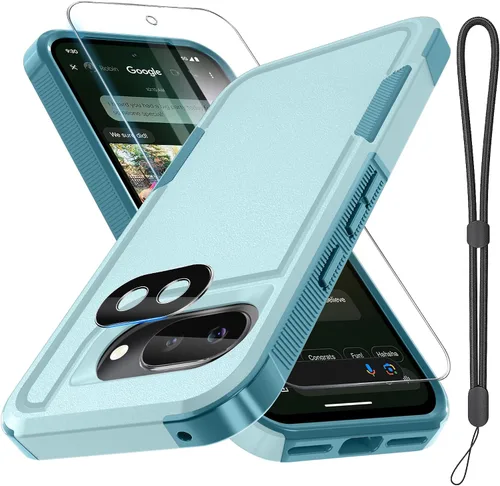 Vista 10 de Funda para Google Pixel 7A, Funda Protectora de Teléfono de Cuerpo Completo Resistente de Trabajo Pesado Robusta a Prueba de Golpes con Correa