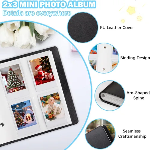 Vista 5 de Álbum de fotos con 256 bolsillos para Fujifilm Instax Mini LiPlay 12 11 9 8 40 Evo 7S, cámara instantánea/impresora Mini Link, Polaroid Snap Touch