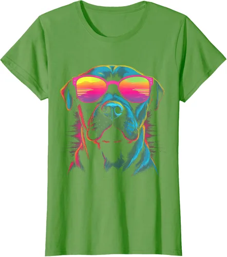 Vista 4 de Pit Bull Mom Dog Lover Colorido Artistic Pitbull Owner - Camiseta para mujer, Negro