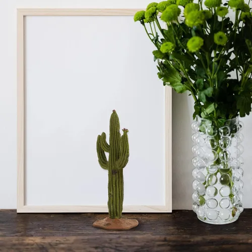 Vista 9 de Didiseaon Planta decorativa de cactus artificial, planta artificial en maceta, micro paisaje, decoración de cactus