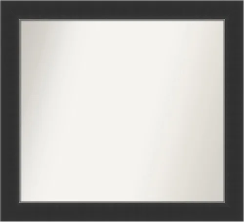 Vista 341 de Amanti Art Espejo personalizado, espejo de baño negro Astor, espejo de pared o espejo de tocador de baño sobre el fregadero (25 x 25 pulgadas)