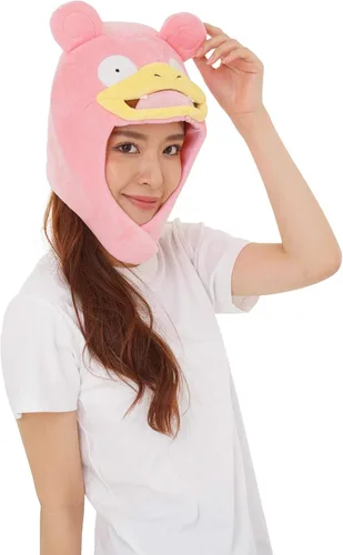 Vista 5 de SAZAC Gorro Kigurumi de Slowpoke acogedor y cálido con solapas para las orejas, gorro de Pokémon para adultos, sombrero lujoso para Halloween