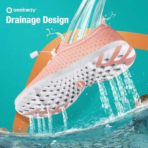 Vista 5 de SEEKWAY Zapatos de agua para hombre y mujer, secado rápido, zapatos acuáticos descalzos, playa, caminar, kayak, canotaje, deportes acuáticos SP006
