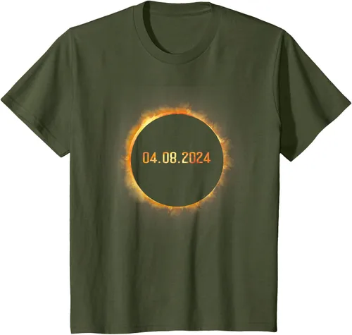 Vista 14 de Totality 04.08.24 Total Solar Eclipse 8 de abril de 2024 Eclipse Camiseta, Negro, S