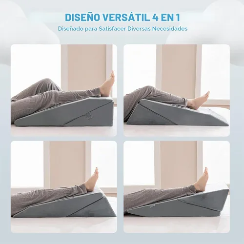 Vista 3 de Ganondorf Almohada de elevación de piernas 2 en 1 para poscirugía, almohada ajustable de espuma de alta calidad de 8 y 10 pulgadas, reemplazo