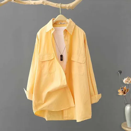 Vista 61 de Long Sleeve Shirts for Women Spring Summer Dressy Casual Button Down Plus Size Tops Office Work Blouses