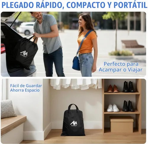 Vista 7 de AYAMAYA Colchón de aire Queen para acampar con bomba recargable y desmontable integrada, cama inflable inflable de 10 pulgadas de altura