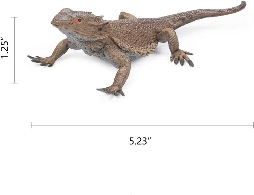 Vista 5 de UANDME 8 figuras de animales de lagarto realistas de reptiles, accesorios de broma de camaleón, juguete aterrador, criaturas salvajes de la vida