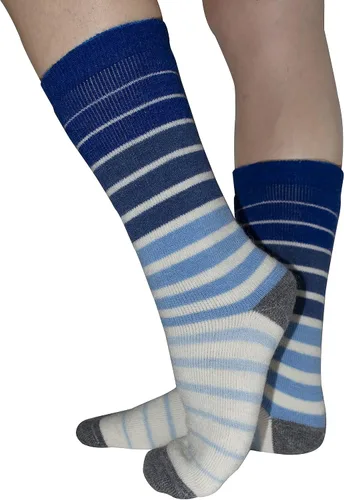 Vista 2 de Invisible World Women's Alpaca Socks Cozy Cute Striped Winter Gear