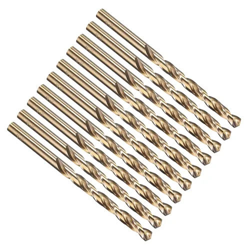 Vista 19 de PATIKIL Broca Jobber de 0.039 in, vástago recto M35 cobalto 5% acero de alta velocidad 135° acabado dorado para metal duro de acero inoxidable - 2
