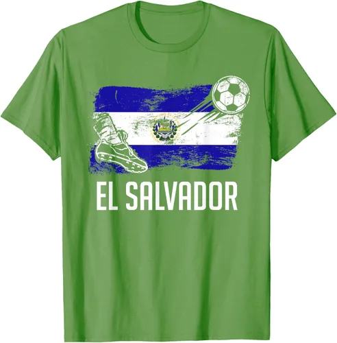 Vista 13 de Camiseta salvadoreña con bandera de fútbol salvadoreño