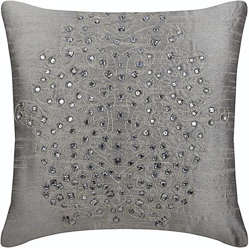 Vista 35 de The HomeCentric Funda de almohada personalizada, fundas de almohada decorativas de 12 x 12 pulgadas (11.8 x 11.8 in), color plateado, fundas de 16.