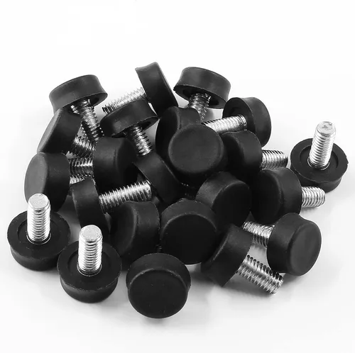 Vista 7 de Biaungdo Niveladores ajustables para muebles, M6x15 mm, negro, 24 piezas