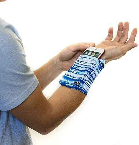 Vista 3 de Sprigs Banjees 2 Pocket Wrist WalletWrist BandWrist Pocket for Travel, Walking, & Running. Wallet Pouch That Holds Cash, Card, ID's, and More