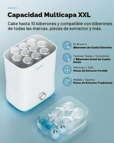 Vista 8 de Papablic Tiras reactivas de alcohol para leche materna y esterilizador y secador de biberones