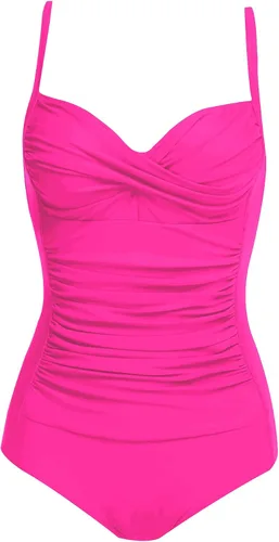 Vista 4 de Ekouaer Traje de baño de una pieza para mujer, con control de abdomen, estilo vintage, retro, push up