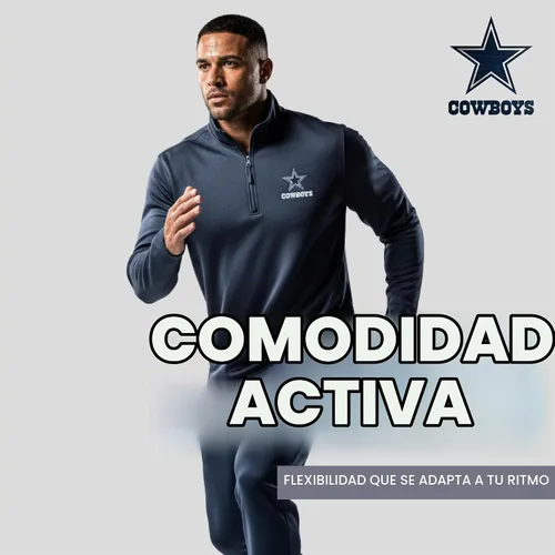 Vista 5 de Dunbrooke NFL mens All Star Tech Fleece 1/4 Zip Azul marino