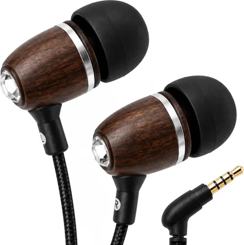 Vista 17 de Auriculares sintonizados NRG 3.0 Premium Madera aisladores de sonido, con micrófono y control de volumen, estilo madera Negro