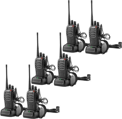 Vista 9 de Walkie Talkies Baofeng Radio 888S recargables de largo alcance con auriculares para adultos, radios de 2 vías, walkie talkies para niños, paquete