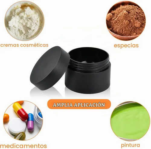 Vista 4 de Envases de plástico,Tarro de loción de plástico con revestimientos Negro