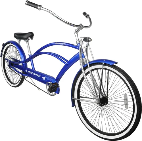 Vista 27 de MICARGI Bicicleta híbrida para adultos de 24/26 pulgadas, bicicleta híbrida de 1/7 velocidades para mujeres, hombres, personas mayores, bicicleta