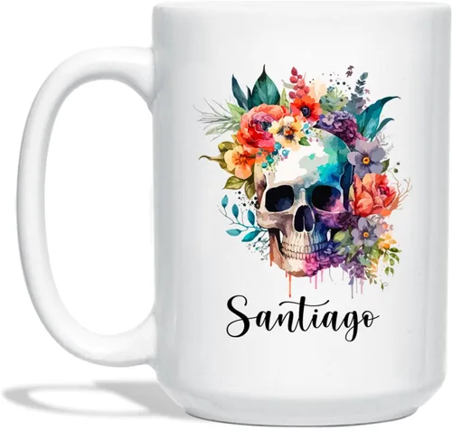 Vista 10 de Taza de café blanca personalizada de Halloween Besties, Besties Forever y 3 tazas de café Boo de 11 onzas y 15 onzas, bonita taza de cerámica Boo