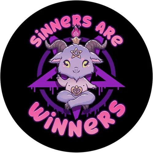 Vista 3 de Sinners Are Winners I Pastel Goth Grunge Baphomet PopSockets PopGrip: Agarre intercambiable para teléfonos y tabletas