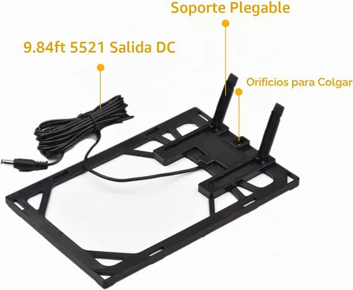 Vista 7 de Andoer Panel solar de 6 W 12 V para cámara de seguridad al aire libre Célula solar con salida de CC de 10 pies Panel solar impermeable para luz