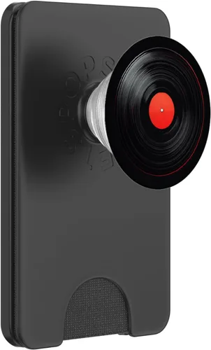 Vista 8 de Red Vinyl Record Player Vinyl Collector Retro Music Lover PopSockets Adhesive PopGrip