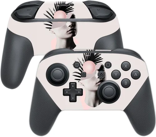 Vista 19 de MightySkins Skin compatible con Nintendo Switch Pro Controller - Negro abstracto Funda protectora de vinilo duradera y única Fácil de aplicar