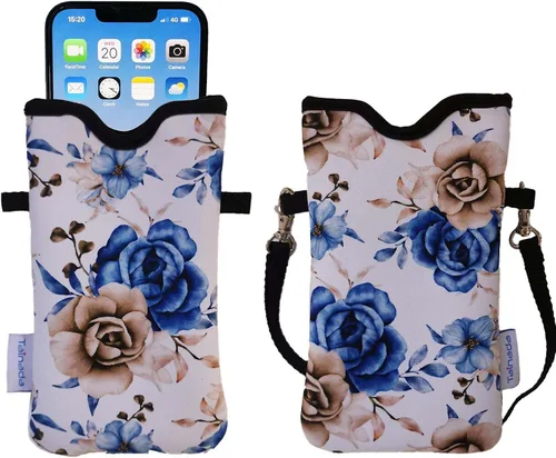 Vista 27 de Tainada Funda Estuche Bolsa de Neopreno para Teléfono para Hombres y Mujeres con Correa Cruzada/Cordón para el Cuello para iPhone 17/16/15 Pro Max