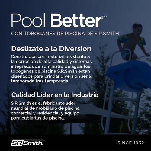 Vista 7 de S.R Smith Rogue2 Tobogán para piscina , Curva zurda, Azul