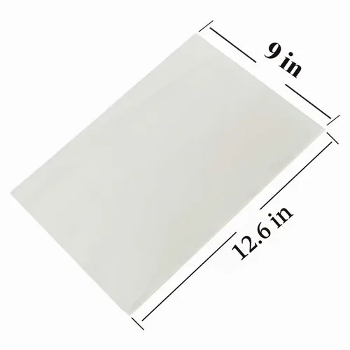 Vista 2 de 50/100/200 hojas de papel rectangular comestible de arroz y oblea, 9 x 12.6 pulgadas para embalaje de dulces o decoración de alimentos (50) (2)