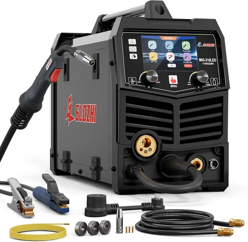 Vista 10 de GZ GUOZHI 145A Soldador MIG, Soldador 3 en 1 FLUX MIG/Lift TIG/ARC Soldador MIG Multi-Proceso, Máquina de Soldadura 110V, Soldador de Núcleo