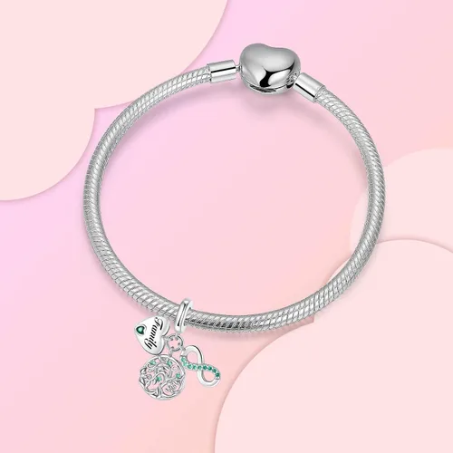 Vista 196 de Dije de girasol con diseño de estrella y luna y elefante para pulsera, collar de plata de ley 925, dijes de corazón de amor para mujer, regalo